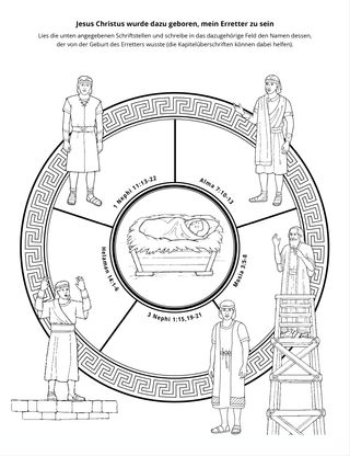 Seite mit der Aktivität: Propheten aus dem Buch Mormon haben die Mission Christi verkündet