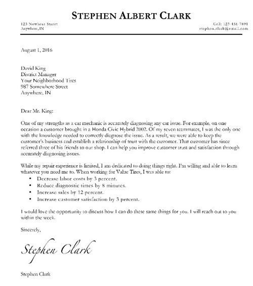 Clark cover letter