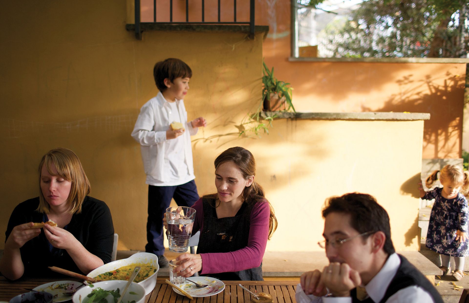 코빙턴 가족은 함께 식사하는 시간을 즐긴다.