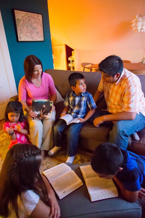 family learning together