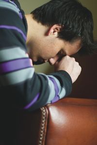 young man praying