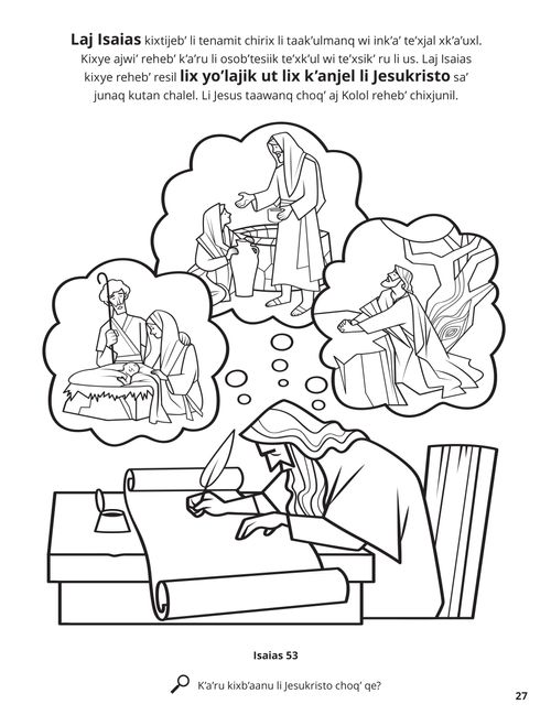 Isaiah’s Prophecies of Jesus Christ coloring page