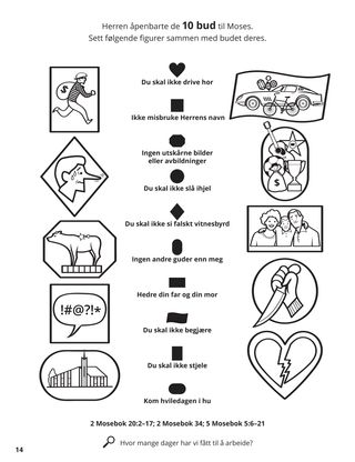 The Ten Commandments coloring page