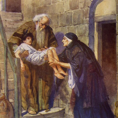 Elija erweckt den Sohn der Witwe zum Leben