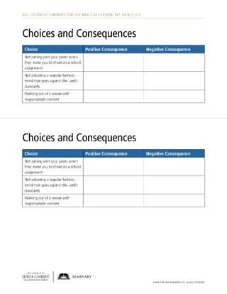 Choices and Consequences handout