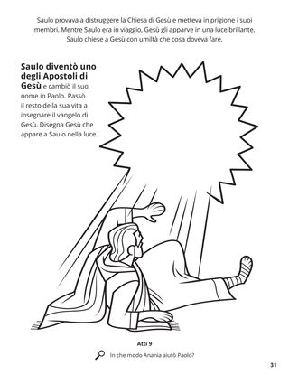 Paul’s Conversion coloring page