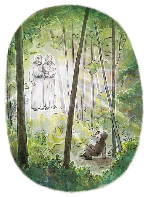 Der Vater im Himmel und Jesus Christus erscheinen Joseph Smith