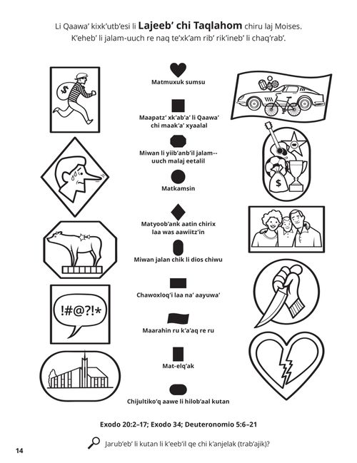 The Ten Commandments coloring page