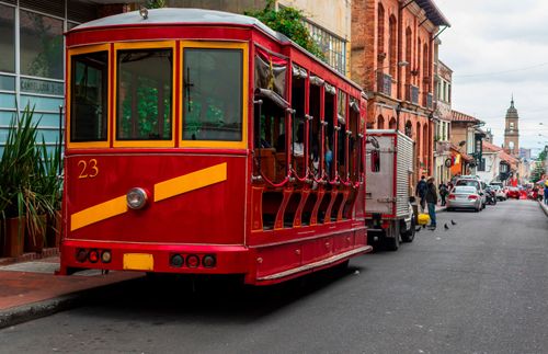 straatbeeld in Bogota (Colombia)