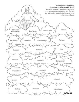 page d’activité : Jésus-Christ me guidera le long du chemin