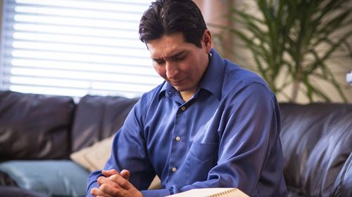 man praying