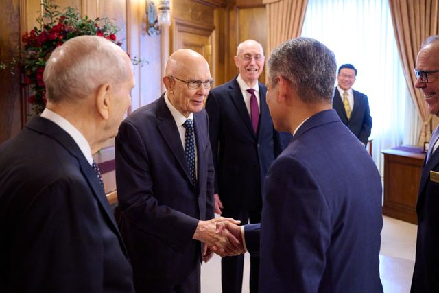 Dallin H. Oaks Greets People