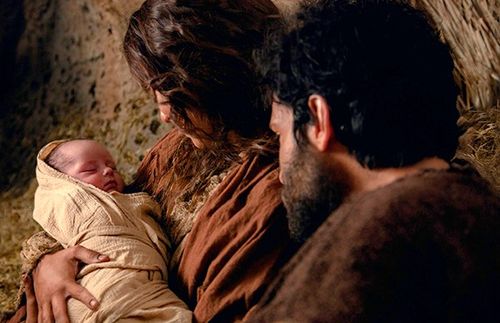 scene from video about the birth of Christ