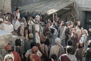 Lehi preaching in Jerusalem