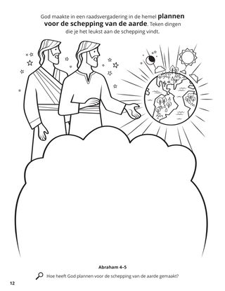 God Planned the Creation coloring page