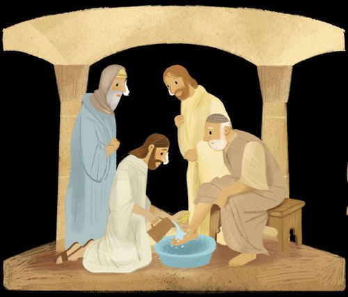 Jesus washing disciple’s feet