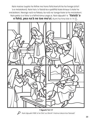 Elijah and the Widow coloring page