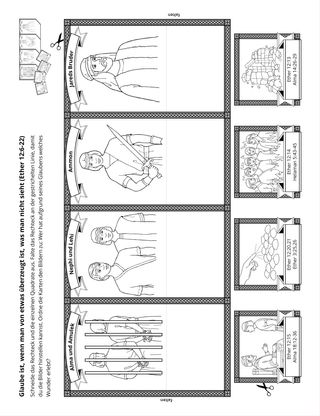 Seite mit der Aktivität: Menschen im Buch Mormon, die an Jesus Christus glaubten