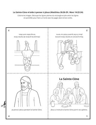 page d’activité : la Sainte-Cène