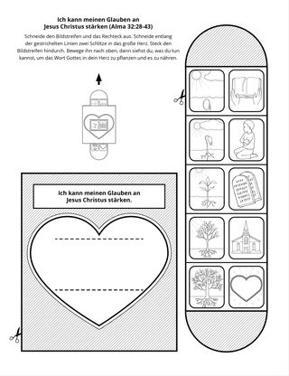 Seite mit der Aktivität: Ich kann Glauben an Jesus Christus haben