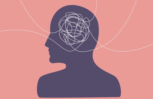 illustration of a figure with tangled and confused thoughts