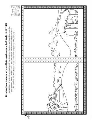 Seite mit der Aktivität: Die Menschen sahen Zeichen der Geburt Christi