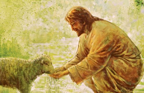 Cristo a carregar uma ovelha