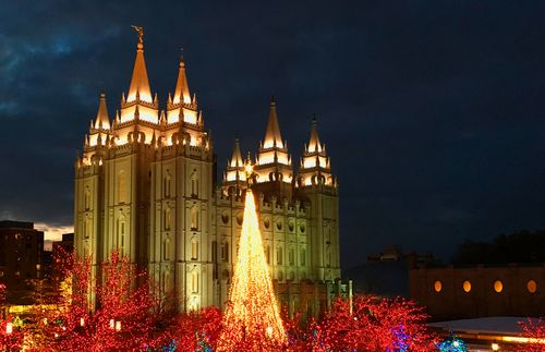 Salt Lake-templet under julen