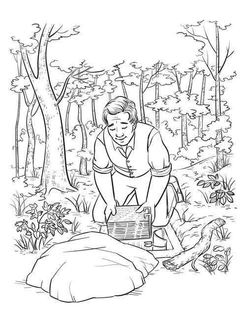 coloring page of Getting the Gold Plates