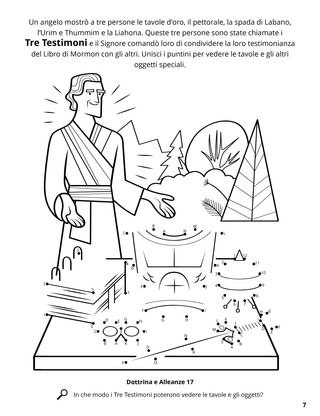 The Three Witnesses of the Book of Mormon coloring page