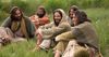 Jesús sentado junto a los Apóstoles