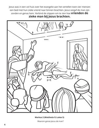 Jesus Healed a Sick Man coloring page