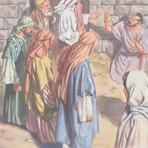 Jesus tells the disciples that the man was blind so that He could heal him and the people could see God's power - ch.34-2