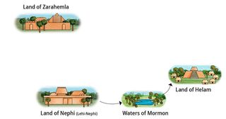 illustration of places in Mosiah 21–24