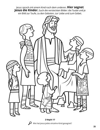Jesus Blesses the Children coloring page