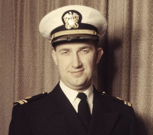 Elder Scott in navy uniform