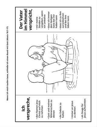 Seite mit der Aktivität: Wenn ich mich taufen lasse, schließe ich einen Bund mit Gott