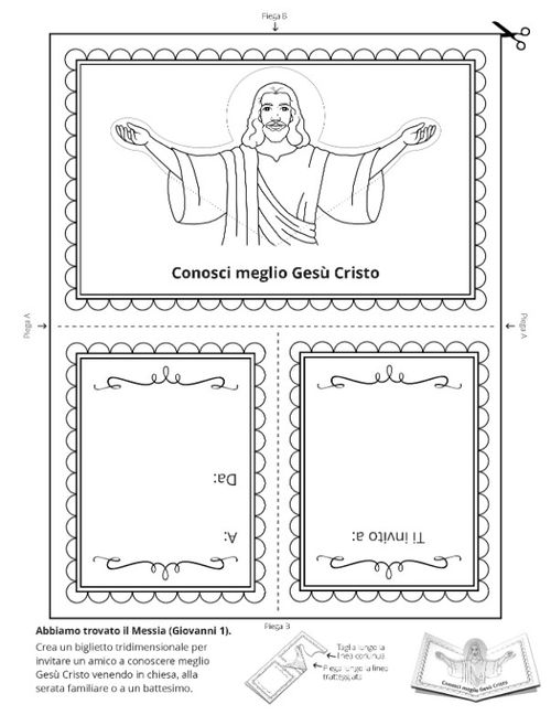 pagina delle attività – Conosci meglio Gesù Cristo