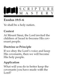 Old Testament scripture mastery card