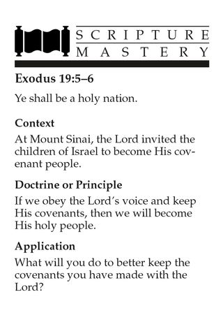 Old Testament scripture mastery card