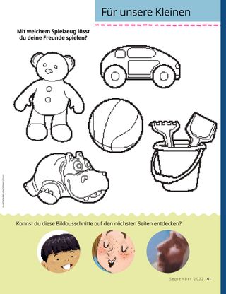 coloring page of toys