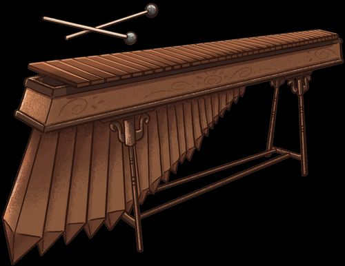 Illustration of a marimba