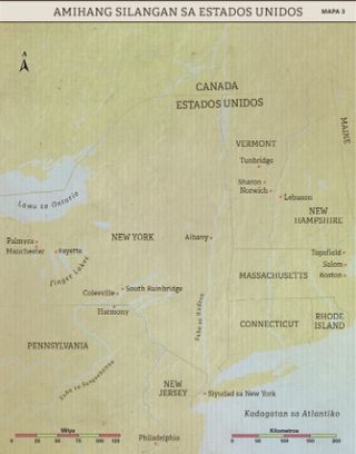 Mapa 3: Amihanang Silangang Estados Unidos