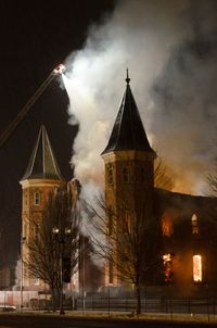 Provo Tabernacle burning