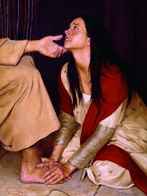 woman anointing Christ’s feet