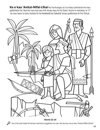 The Anti-Nephi-Lehies Buried Their Weapons coloring page
