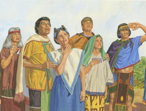 Nephites listening to Nephi