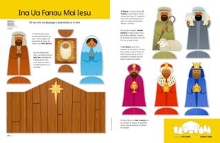 cut-out images of the Nativity scene