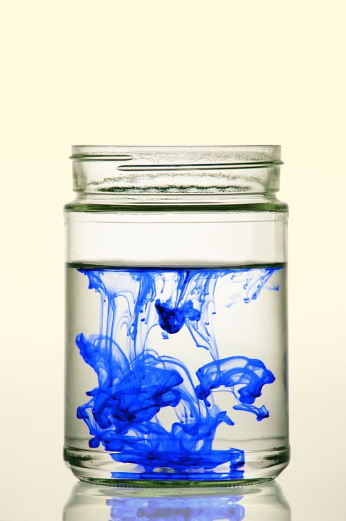 jar of water and food coloring