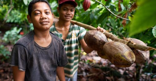 E piti taure’are’a tamāroa i roto i te fa’a.